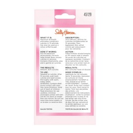 Sally Hansen Instant Cuticle Remover, Nail Treatment, Fast Drying, Contains Aloe and Chamomile Sally Hansen Instant Cuticle Remover, Nail Treatment, Fast Drying, Contains Aloe and Chamomile