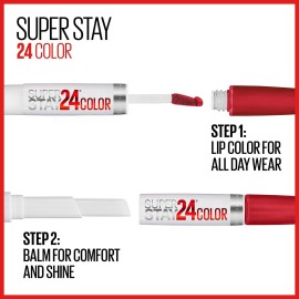 Maybelline Super Stay 24, 2-Step Liquid Lipstick Makeup, Long Lasting Highly Pigmented Color with Moisturizing Balm, Blush On, Pink, 1 Count Maybelline Super Stay 24, 2-Step Liquid Lipstick Makeup, Long Lasting Highly Pigmented Color with Moisturizing Balm, Blush On, Pink, 1 Count