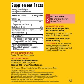 Nature Made Fish Oil Omega 3 Supplements, 1000mg Softgels, Omega 3 Fish Oil for Healthy Heart Support, 250 Softgels, 125 Day Supply Nature Made Fish Oil Omega 3 Supplements, 1000mg Softgels, Omega 3 Fish Oil for Healthy Heart Support, 250 Softgels, 125 Day Supply