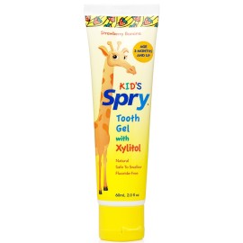 Spry Natural Xylitol Toothpaste for Baby, Toddler and Kids Age 3 Months and Up - Fluoride Free Tooth Gel, Tasty, Support Development of Emerging Teeth, Strawberry Banana 2 Fl Oz (Pack of 1) Spry Natural Xylitol Toothpaste for Baby, Toddler and Kids Age 3 Months and Up - Fluoride Free Tooth Gel, Tasty, Support Development of Emerging Teeth, Strawberry Banana 2 Fl Oz (Pack of 1)