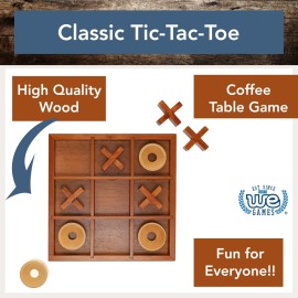 WE Games Tic Tac Toe Wooden Game, 10 Piece Premium Tic Tac Toe Tabletop Game, Solid Wood Board Game with Built in Storage, Wooden Strategy Game for Kids and Adults, Toddler Board Game WE Games Tic Tac Toe Wooden Game, 10 Piece Premium Tic Tac Toe Tabletop Game, Solid Wood Board Game with Built in Storage, Wooden Strategy Game for Kids and Adults, Toddler Board Game