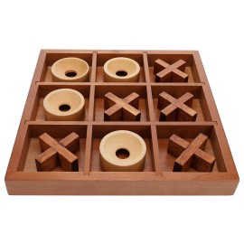 WE Games Tic Tac Toe Wooden Game, 10 Piece Premium Tic Tac Toe Tabletop Game, Solid Wood Board Game with Built in Storage, Wooden Strategy Game for Kids and Adults, Toddler Board Game WE Games Tic Tac Toe Wooden Game, 10 Piece Premium Tic Tac Toe Tabletop Game, Solid Wood Board Game with Built in Storage, Wooden Strategy Game for Kids and Adults, Toddler Board Game