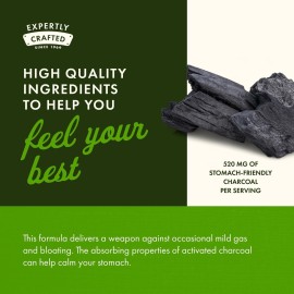 Swanson Activated Charcoal - Natural Supplement Supporting Healthy Absorption - Helps w/Bloating & Maintaining Bowel Regularity - (120 Capsules, 520mg per Serving)