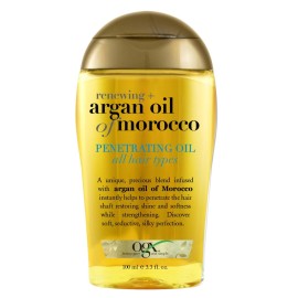 OGX Renewing + Argan Oil of Morocco Penetrating Hair Oil Treatment, Moisturizing & Strengthening Silky Oil for All Hair Types, Paraben-Free, Sulfated-Surfactants Free, 3.3 fl oz OGX Renewing + Argan Oil of Morocco Penetrating Hair Oil Treatment, Moisturizing & Strengthening Silky Oil for All Hair Types, Paraben-Free, Sulfated-Surfactants Free, 3.3 fl oz