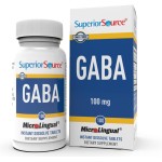 Superior Source GABA 100 mg, Quick Dissolve MicroLingual Tablets, 100 Count, Brain Health Support, Promotes a Relaxing Effect & Positive Mood, Stress & Sleep Support, Non-GMO