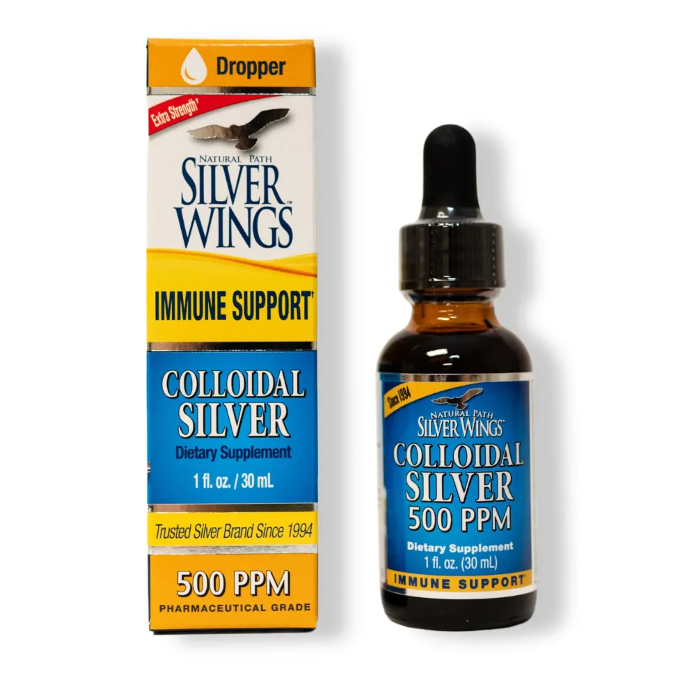 Natural Path Silver Wings Colloidal Silver 500PPM, Amber Brown Liquid Immune Support, 1 Fl Oz (Pack of 1) Natural Path Silver Wings Colloidal Silver 500PPM, Amber Brown Liquid Immune Support, 1 Fl Oz (Pack of 1)