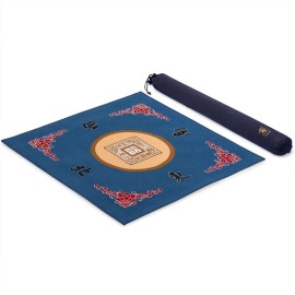 Yellow Mountain Imports Table Cover for Mahjong, Poker, Card Games, Board Games, Tile Game, and Dominoes - 31.1 Inches - Roll-up Gaming Mat with Carrying Bag Yellow Mountain Imports Table Cover for Mahjong, Poker, Card Games, Board Games, Tile Game, and Dominoes - 31.1 Inches - Roll-up Gaming Mat with Carrying Bag