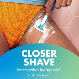 BIC Soleil Comfort 4-Blade Disposable Razors for Women Sensitive Skin Razor for a Smooth and Close Shave, 3 Piece Razor Set BIC Soleil Comfort 4-Blade Disposable Razors for Women Sensitive Skin Razor for a Smooth and Close Shave, 3 Piece Razor Set
