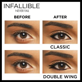 L\'Oreal Paris Makeup Infallible Never Fail Original Mechanical Pencil Eyeliner with Built in Sharpener, Black, 1 Count L\'Oreal Paris Makeup Infallible Never Fail Original Mechanical Pencil Eyeliner with Built in Sharpener, Black, 1 Count