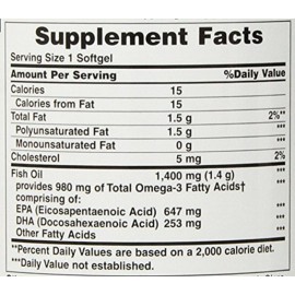 Nature\'s Bounty Fish Oil 1400 Mg 130 Softgels Nature\'s Bounty Fish Oil 1400 Mg 130 Softgels