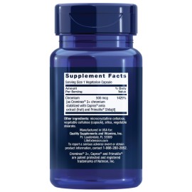 Life Extension Optimized Chromium with Crominex 3+ 500 mcg, Metabolism Health, Healthy Balance, Vegetarian, Gluten Free, Non-GMO, 500 mcg, 60 Vegetarian Capsules Life Extension Optimized Chromium with Crominex 3+ 500 mcg, Metabolism Health, Healthy Balance, Vegetarian, Gluten Free, Non-GMO, 500 mcg, 60 Vegetarian Capsules