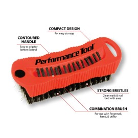 Performance Tool W9163 Utility and Fingernail Brush with Magnet / Scrub Brush Performance Tool W9163 Utility and Fingernail Brush with Magnet / Scrub Brush