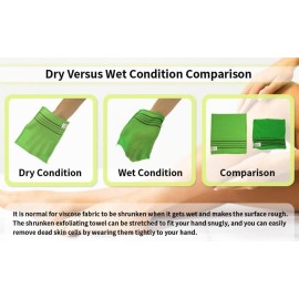 8 pcs Asian Exfoliating Bath Washcloth - Red & Green 8 pcs Asian Exfoliating Bath Washcloth - Red & Green