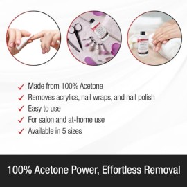 Supernail Pure Acetone Polish Remover, 8 oz (Pack of 6) Supernail Pure Acetone Polish Remover, 8 oz (Pack of 6)