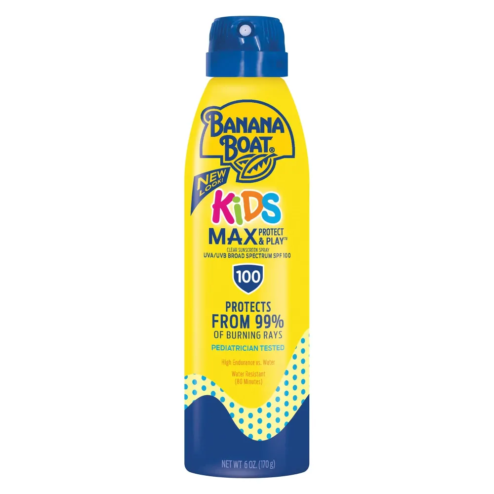 Banana Boat Kids MAX Protect & Play Sunscreen Spray SPF 100, 6oz | Clear Spray Sunscreen, Kids Sunscreen Spray, Kids Sunblock Spray, Kids Spray Sunscreen, Kids Sunscreen SPF 100, 6oz Banana Boat Kids MAX Protect & Play Sunscreen Spray SPF 100, 6oz | Clear Spray Sunscreen, Kids Sunscreen Spray, Kids Sunblock Spray, Kids Spray Sunscreen, Kids Sunscreen SPF 100, 6oz