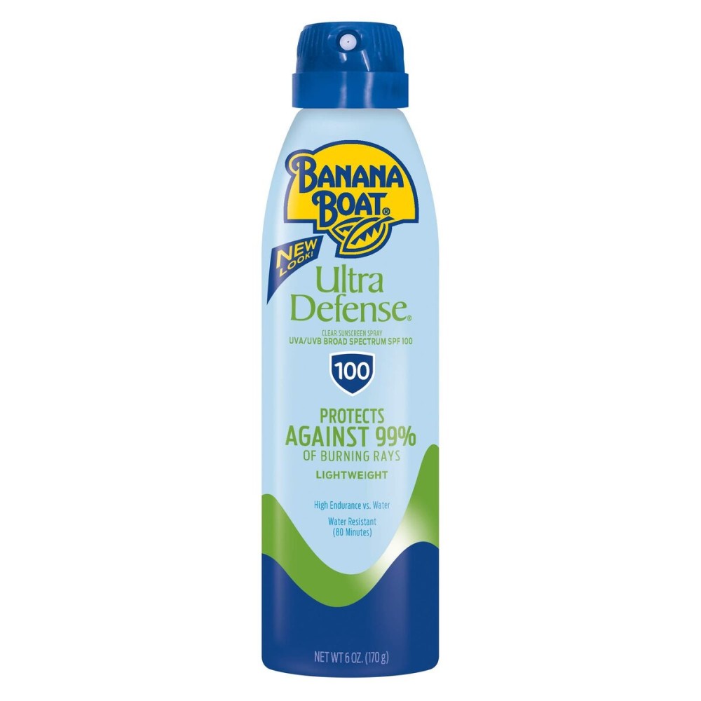 Banana Boat Ultra Defense Clear Sunscreen Spray SPF 100, 6oz | Lightweight Sunscreen, Banana Boat SPF 100, Water Resistant, 6oz Banana Boat Ultra Defense Clear Sunscreen Spray SPF 100, 6oz | Lightweight Sunscreen, Banana Boat SPF 100, Water Resistant, 6oz