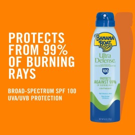 Banana Boat Ultra Defense Clear Sunscreen Spray SPF 100, 6oz | Lightweight Sunscreen, Banana Boat SPF 100, Water Resistant, 6oz Banana Boat Ultra Defense Clear Sunscreen Spray SPF 100, 6oz | Lightweight Sunscreen, Banana Boat SPF 100, Water Resistant, 6oz