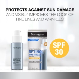 Neutrogena Rapid Wrinkle Repair Retinol Face Moisturizer with SPF 30 Sunscreen, Daily Anti-Aging Face Cream with Retinol & Hyaluronic Acid to Fight Fine Lines, Wrinkles, & Dark Spots, 1 fl. oz Neutrogena Rapid Wrinkle Repair Retinol Face Moisturizer with SPF 30 Sunscreen, Daily Anti-Aging Face Cream with Retinol & Hyaluronic Acid to Fight Fine Lines, Wrinkles, & Dark Spots, 1 fl. oz