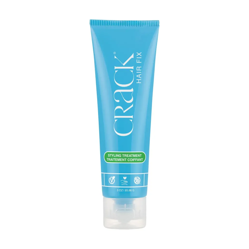 Crack HAIR FIX Styling Treatment - Multi-Tasking, Anti-Frizz, Leave-In Styling Cream with Protection from Humidity, Chlorine, Heat Treatments & Sun, 3 oz Crack HAIR FIX Styling Treatment - Multi-Tasking, Anti-Frizz, Leave-In Styling Cream with Protection from Humidity, Chlorine, Heat Treatments & Sun, 3 oz