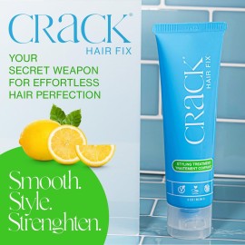 Crack HAIR FIX Styling Treatment - Multi-Tasking, Anti-Frizz, Leave-In Styling Cream with Protection from Humidity, Chlorine, Heat Treatments & Sun, 3 oz Crack HAIR FIX Styling Treatment - Multi-Tasking, Anti-Frizz, Leave-In Styling Cream with Protection from Humidity, Chlorine, Heat Treatments & Sun, 3 oz