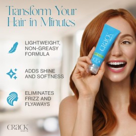 Crack HAIR FIX Styling Treatment - Multi-Tasking, Anti-Frizz, Leave-In Styling Cream with Protection from Humidity, Chlorine, Heat Treatments & Sun, 3 oz Crack HAIR FIX Styling Treatment - Multi-Tasking, Anti-Frizz, Leave-In Styling Cream with Protection from Humidity, Chlorine, Heat Treatments & Sun, 3 oz