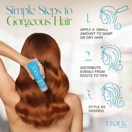Crack HAIR FIX Styling Treatment - Multi-Tasking, Anti-Frizz, Leave-In Styling Cream with Protection from Humidity, Chlorine, Heat Treatments & Sun, 3 oz Crack HAIR FIX Styling Treatment - Multi-Tasking, Anti-Frizz, Leave-In Styling Cream with Protection from Humidity, Chlorine, Heat Treatments & Sun, 3 oz