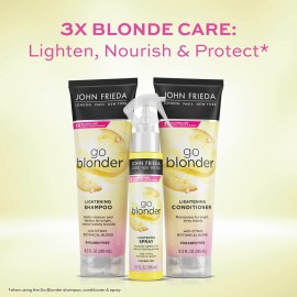 John Frieda Go Blonder Lightening Spray, Controlled Hair Lightener to Gradually Lighten Hair, with Citrus and Chamomile BlondMend Technology, 3.5 Oz