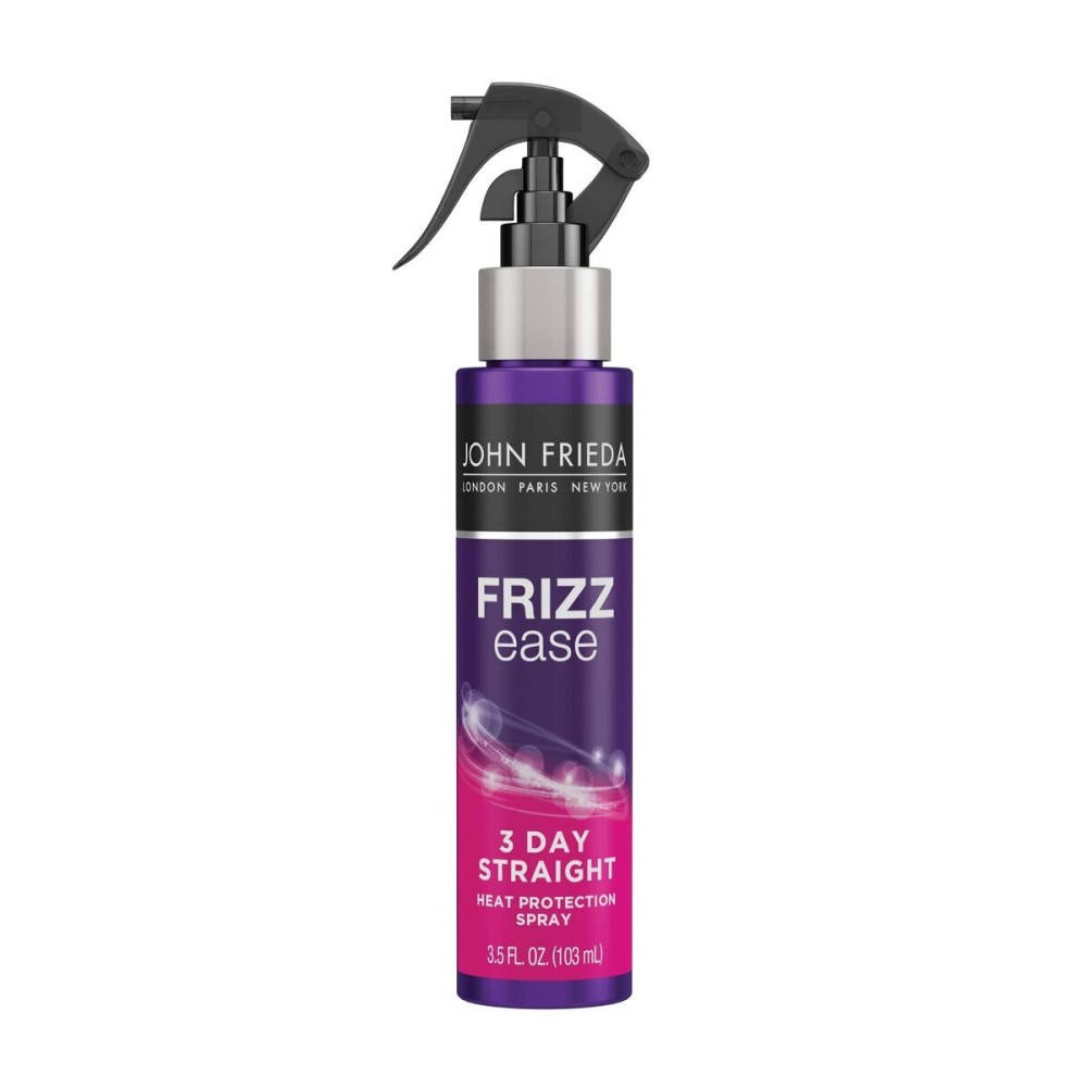 John Frieda Frizz Ease 3 Day Straight Heat Protection Spray, Keeps Hair Straight and Frizz-Free for 3 Days, Keratin-Infused Flat Iron & Styling Spray for a Smooth, Sleek Finish, 3.5 Oz John Frieda Frizz Ease 3 Day Straight Heat Protection Spray, Keeps Hair Straight and Frizz-Free for 3 Days, Keratin-Infused Flat Iron & Styling Spray for a Smooth, Sleek Finish, 3.5 Oz