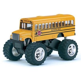 KiNSFUN 5 Monster School Bus Die Cast Metal Model, Pullback Action Toy Monster Truck KiNSFUN 5 Monster School Bus Die Cast Metal Model, Pullback Action Toy Monster Truck