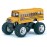 KiNSFUN 5 Monster School Bus Die Cast Metal Model, Pullback Action Toy Monster Truck