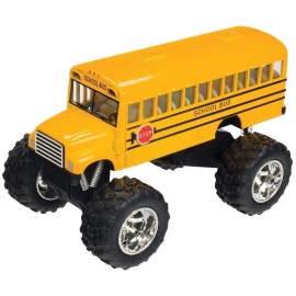KiNSFUN 5 Monster School Bus Die Cast Metal Model, Pullback Action Toy Monster Truck KiNSFUN 5 Monster School Bus Die Cast Metal Model, Pullback Action Toy Monster Truck