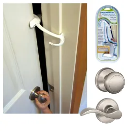 DOOR MONKEY Child Proof Door Lock & Pinch Guard - For Door Knobs & Lever Handles - Easy to Install - No Tools or Tape Required - Baby Safety Door Lock For Kids - Very Portable - Great for Dogs & Cats DOOR MONKEY Child Proof Door Lock & Pinch Guard - For Door Knobs & Lever Handles - Easy to Install - No Tools or Tape Required - Baby Safety Door Lock For Kids - Very Portable - Great for Dogs & Cats