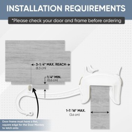 DOOR MONKEY Child Proof Door Lock & Pinch Guard - For Door Knobs & Lever Handles - Easy to Install - No Tools or Tape Required - Baby Safety Door Lock For Kids - Very Portable - Great for Dogs & Cats DOOR MONKEY Child Proof Door Lock & Pinch Guard - For Door Knobs & Lever Handles - Easy to Install - No Tools or Tape Required - Baby Safety Door Lock For Kids - Very Portable - Great for Dogs & Cats