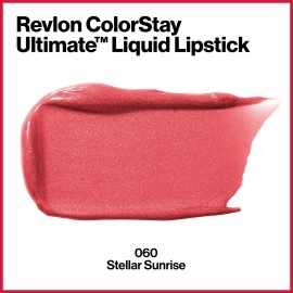 Revlon ColorStay Ultimate Liquid Lipstick, Longwear Rich Lip Colors, Wears for Up to 24 Hours, Satin Finish, 060 Stellar Sunrise, 0.1 fl oz Revlon ColorStay Ultimate Liquid Lipstick, Longwear Rich Lip Colors, Wears for Up to 24 Hours, Satin Finish, 060 Stellar Sunrise, 0.1 fl oz