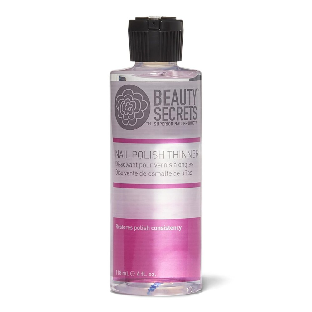 Beauty Secrets Nail Polish Thinner, 4 Fl Oz (Pack of 1), Thins Nail Polish for Even Flow Beauty Secrets Nail Polish Thinner, 4 Fl Oz (Pack of 1), Thins Nail Polish for Even Flow