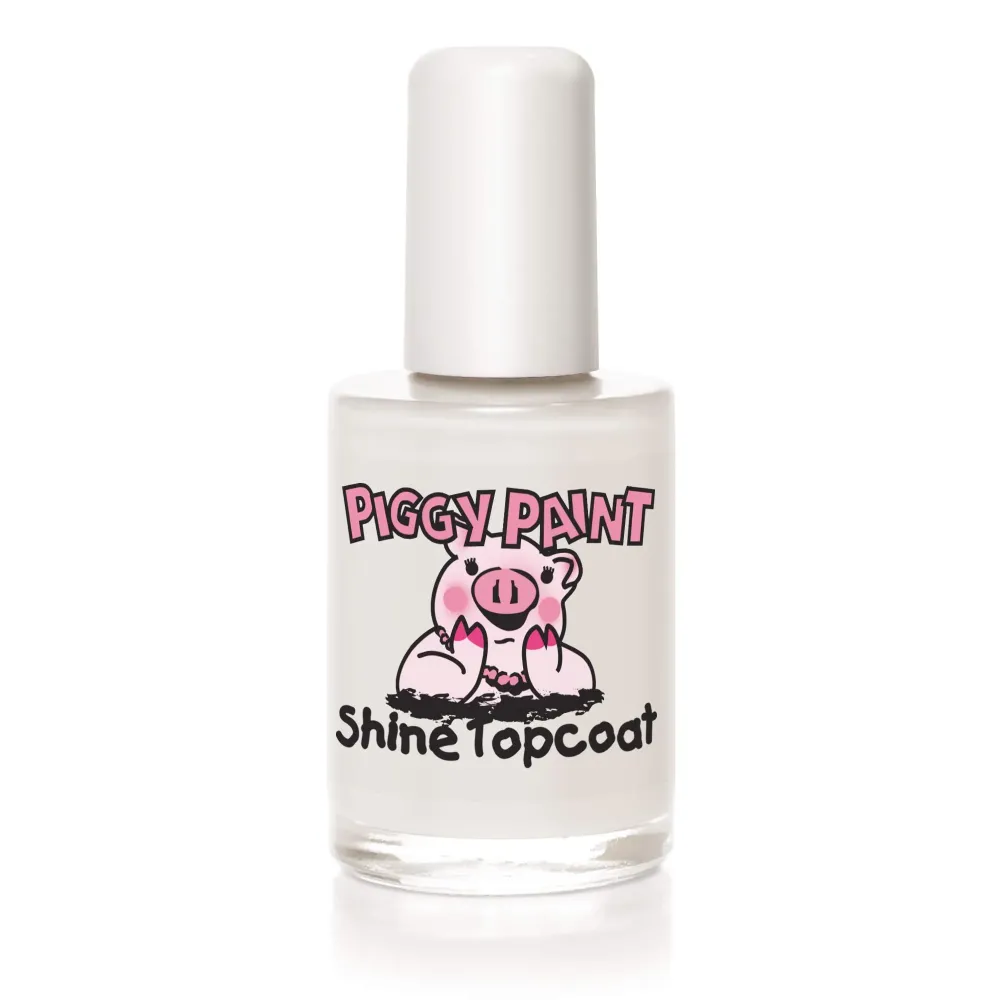 Piggy Paint | 100% Non-Toxic Girls Nail Polish Top Coat | Safe, Cruelty-free, Vegan, & Low Odor for Kids | Shine Topcoat Piggy Paint | 100% Non-Toxic Girls Nail Polish Top Coat | Safe, Cruelty-free, Vegan, & Low Odor for Kids | Shine Topcoat