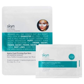 skyn ICELAND Hydro Cool Firming Under Eye Patches with Peptides and Coenzyme Q10 Instant Cooling Relief for Tired Puffy Eyes, 8 Pairs skyn ICELAND Hydro Cool Firming Under Eye Patches with Peptides and Coenzyme Q10 Instant Cooling Relief for Tired Puffy Eyes, 8 Pairs