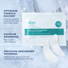 skyn ICELAND Hydro Cool Firming Under Eye Patches with Peptides and Coenzyme Q10 Instant Cooling Relief for Tired Puffy Eyes, 8 Pairs skyn ICELAND Hydro Cool Firming Under Eye Patches with Peptides and Coenzyme Q10 Instant Cooling Relief for Tired Puffy Eyes, 8 Pairs