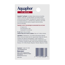 Aquaphor Lip Repair Ointment - Long-lasting Moisture to Soothe Dry Chapped Lips - .35 fl. oz. Tube Aquaphor Lip Repair Ointment - Long-lasting Moisture to Soothe Dry Chapped Lips - .35 fl. oz. Tube