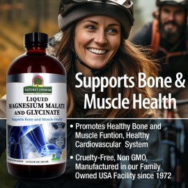 Magnesium Glycinate & Magnesium Malate Liquid - 16 Oz Magnesium Concentrate - Vegan & Gluten-Free - Bone, Muscle, and Cardiovascular Support - Suitable for All Magnesium Glycinate & Magnesium Malate Liquid - 16 Oz Magnesium Concentrate - Vegan & Gluten-Free - Bone, Muscle, and Cardiovascular Support - Suitable for All