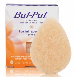Buf-Puf Gentle Facial Sponge, Dermatologist Developed, Removes Deep Down Dirt & Makeup That Causes Breakouts and Blackheads, Reusable, Exfoliating, 1 Count