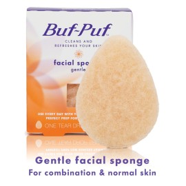 Buf-Puf Gentle Facial Sponge, Dermatologist Developed, Removes Deep Down Dirt & Makeup That Causes Breakouts and Blackheads, Reusable, Exfoliating, 1 Count Buf-Puf Gentle Facial Sponge, Dermatologist Developed, Removes Deep Down Dirt & Makeup That Causes Breakouts and Blackheads, Reusable, Exfoliating, 1 Count