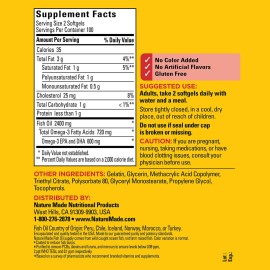 Nature Made Burp Less Fish Oil Omega 3 Supplements, 1200 mg Softgels, Omega 3 Fish Oil for Healthy Heart Support, 200 Softgels, 100 Day Supply Nature Made Burp Less Fish Oil Omega 3 Supplements, 1200 mg Softgels, Omega 3 Fish Oil for Healthy Heart Support, 200 Softgels, 100 Day Supply