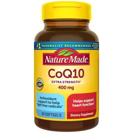 Nature Made CoQ10 400mg, Dietary Supplement for Heart Health Support, 40 Softgels, 40 Day Supply Nature Made CoQ10 400mg, Dietary Supplement for Heart Health Support, 40 Softgels, 40 Day Supply
