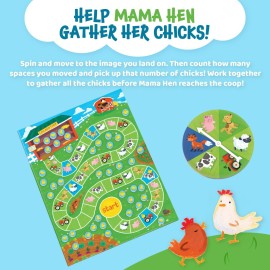 Peaceable Kingdom Count Your Chickens Award Winning Cooperative Counting Game for 2 to 4 Kids Ages 3+ Peaceable Kingdom Count Your Chickens Award Winning Cooperative Counting Game for 2 to 4 Kids Ages 3+