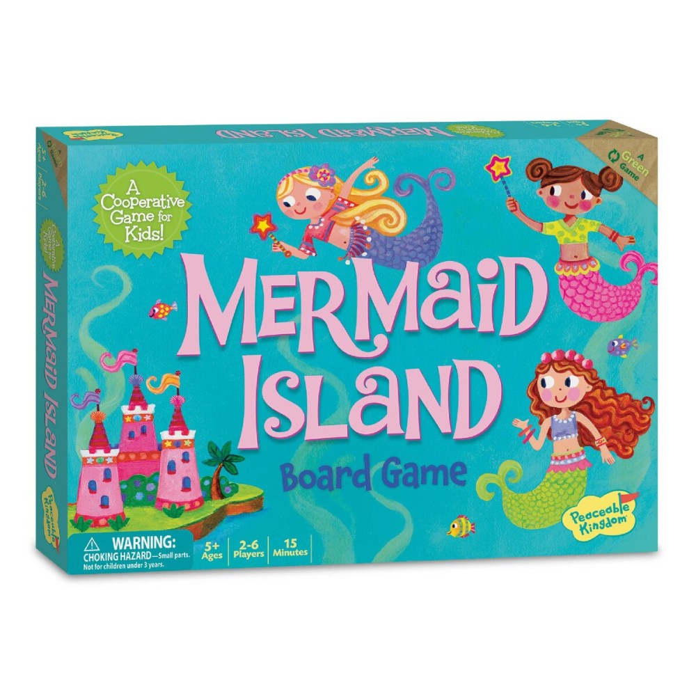 Peaceable Kingdom Mermaid Island Award Winning Cooperative Board Game for 2 to 6 Kids Ages 5+ Peaceable Kingdom Mermaid Island Award Winning Cooperative Board Game for 2 to 6 Kids Ages 5+