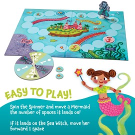Peaceable Kingdom Mermaid Island Award Winning Cooperative Board Game for 2 to 6 Kids Ages 5+ Peaceable Kingdom Mermaid Island Award Winning Cooperative Board Game for 2 to 6 Kids Ages 5+
