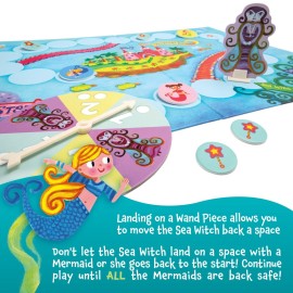 Peaceable Kingdom Mermaid Island Award Winning Cooperative Board Game for 2 to 6 Kids Ages 5+ Peaceable Kingdom Mermaid Island Award Winning Cooperative Board Game for 2 to 6 Kids Ages 5+