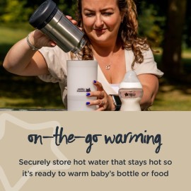 Tommee Tippee Closer to Nature Portable Travel Baby Bottle and Food Warmer, Ideal for Travel, Thermal Insulation, Stainless Steel Flask with Leak-Proof Lid Tommee Tippee Closer to Nature Portable Travel Baby Bottle and Food Warmer, Ideal for Travel, Thermal Insulation, Stainless Steel Flask with Leak-Proof Lid