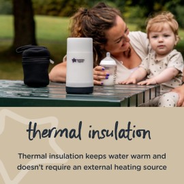 Tommee Tippee Closer to Nature Portable Travel Baby Bottle and Food Warmer, Ideal for Travel, Thermal Insulation, Stainless Steel Flask with Leak-Proof Lid Tommee Tippee Closer to Nature Portable Travel Baby Bottle and Food Warmer, Ideal for Travel, Thermal Insulation, Stainless Steel Flask with Leak-Proof Lid